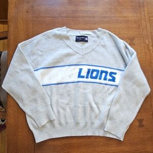 Abercrombie & Fitch NFL Detroit Lions LuxeLoft V-Neck Sweater XL